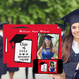 赤白写真大学院モダンパーティー 招待状