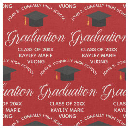 赤白卒業2025年パーソナライズされた卒業 ファブリック