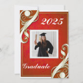 赤白卒業2025 招待状 (正面)