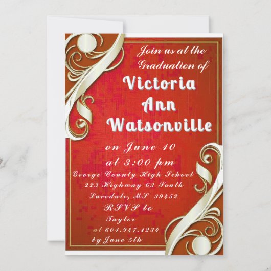 赤白卒業2025 招待状 (裏面)