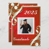 赤白卒業2025 招待状 (正面/裏面)