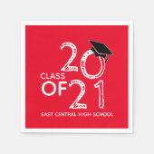 赤白学色上級クラス2021 スタンダードカクテルナプキン (正面)