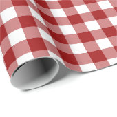 赤白小切手格子柄ギフト包装紙 ラッピングペーパー (ロールコーナー)
