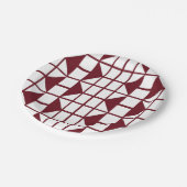 赤白幾何パーティー ペーパープレート (アングル)