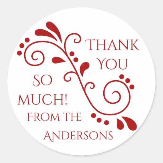 赤白感謝してい君 ラウンドシール (正面)