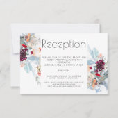 赤白橙色フローラエレガント披露宴 招待状 (正面)