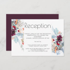 赤白橙色フローラエレガント披露宴 招待状