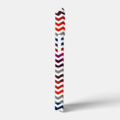 赤白灰色シボレンジグザグモノグラム Case-Mate iPhoneケース (裏面 / 右)