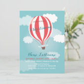 赤白熱気球《キリスト教》洗礼式や命名式招待状 招待状 (スタンド正面)