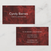 赤白熱［赤熱］光を放つフローラ水色 名刺 (正面/裏面)