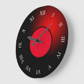 赤白熱［赤熱］光を放つ色大時計 ラージ壁時計 (傾斜)