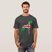 赤白緑のグレートデーンTシャツ Tシャツ (正面フル)