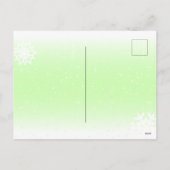 赤白緑のファンキーな雪だるま シーズンポストカード (裏面)