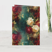 赤白緑の花 カード (裏面)