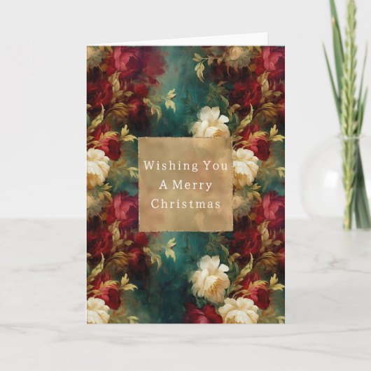 赤白緑の花 カード (正面)