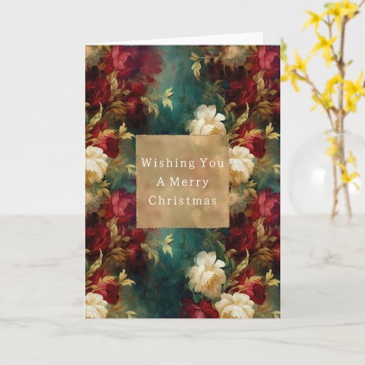 赤白緑の花 カード (黄色い花)