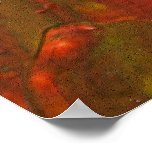 赤白緑イタリアン旗の抽象芸術絵画 ポスター (角)