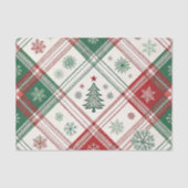赤白緑クリスマスボーダー柄 薄葉紙 (正面)