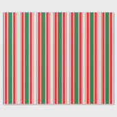 赤白緑ストライプのクリスマス包装紙 ラッピングペーパー (フラット)