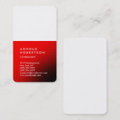 赤白色トレンディーコンサルタント 名刺 (正面/裏面)