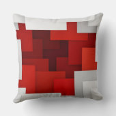 赤白色ブロック幾何化粧枕 クッション (裏面)