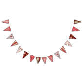 赤白金ゴールドクリスマスパターンID1009 バンティングフラッグ (全)