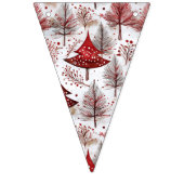 赤白金ゴールドクリスマスパターンID1009 バンティングフラッグ (第3の旗)