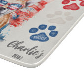 赤白青おもしろいクールチワホアアメリカ国旗 カッティングボード (角)