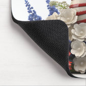 赤白青と花 マウスパッド (コーナー)