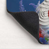 赤白青と花 マウスパッド (コーナー)