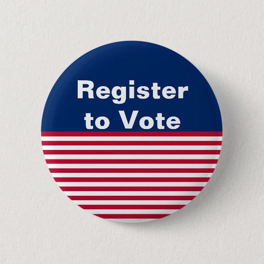赤白青に投票ストライプ登録 缶バッジ (正面)