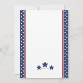 赤白青のお帰りホーム招待状 招待状 (裏面)