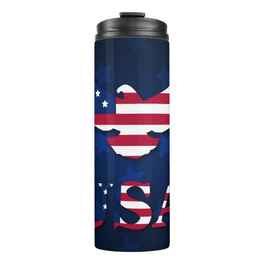 赤白青のアメリカのハゲ タンブラー (正面)