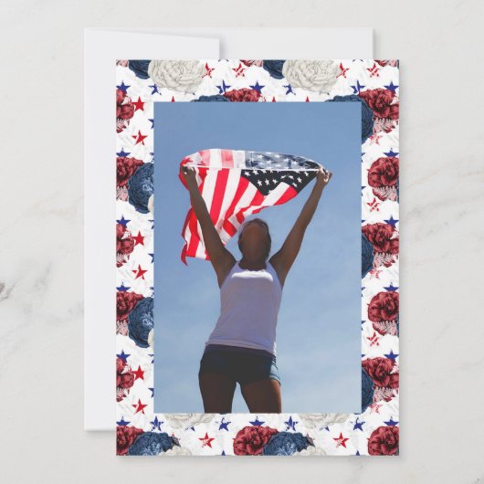 赤白青のアメリカンライフセレブレーション 招待状 (裏面)