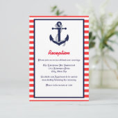 赤白青のアンカー - レセプション招待状 招待状 (スタンド正面)