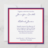 赤白青のウェディング招待状 招待状 (裏面)