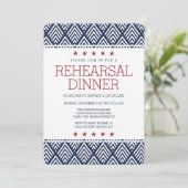 赤白青のサマー リハーサル ディナー 招待状 (スタンド正面)