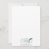 赤白青のバンティング・メモリアルデー 招待状 (裏面)