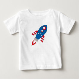赤白青のロケット ベビーTシャツ