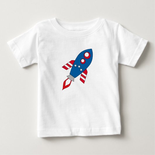 赤白青のロケット ベビーTシャツ (正面)