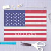 赤白青の愛国心のあるアメリカ国旗 薄葉紙 (クラフト)