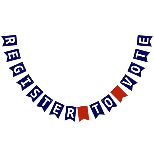 赤白青の愛国心を投票に登録 バンティングフラッグ (全)