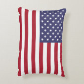 赤白青の愛国的アメリカ国旗 アクセントクッション (裏面(縦))