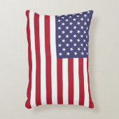 赤白青の愛国的アメリカ国旗 アクセントクッション (正面(垂直))