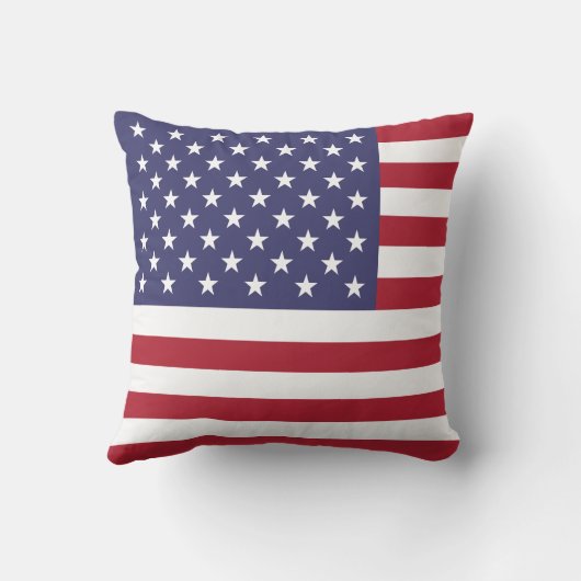 赤白青の愛国的アメリカ国旗 クッション (裏面)