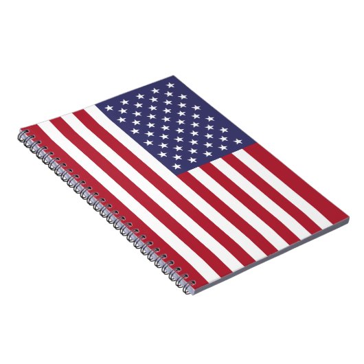 赤白青の愛国的アメリカ国旗 ノートブック (右側)