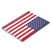 赤白青の愛国的アメリカ国旗 ノートブック (左側)
