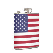 赤白青の愛国的アメリカ国旗 フラスク (右)