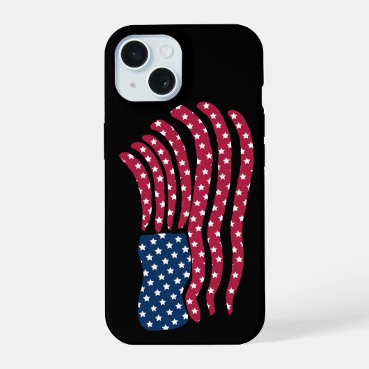 赤白青の旗デザイン iPhone 15ケース (裏面)