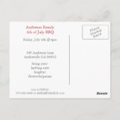 赤白青の星の4日7月ポストカード ポストカード (裏面)